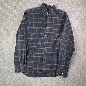 Polo Ralph Lauren Plaid Button-Down Shirt Men’s M Navy Green Check 100% Cotton